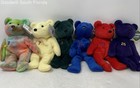 Lot Of 6 Pcs Salvino s Mixed Variety Bamm Beano s 1998 Bear Plush Toys With Tags