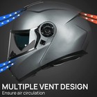 Ilm Adult Motorcycle Modular Full Face Snowmobile Helmet Flip Up Dual Visor Dot