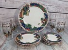 Rare Vintage Nativity Scene Dinner Dessert Plates Christmas Gibson Lot Of 13