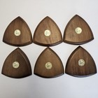 Vintage 1960s Serv Wood Cork Coasters Set Of 6 Mid Century Barware Mcm Stacking