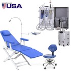 Unidad De Entrega Dental Portatil M  vil Compresor De Aire Succi  n Jeringas silla