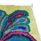 Latch Hook Rug Butterfly Mushroom Wall Art Green Blue Purple 24x32 Design