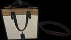 Coach Colorblock Pebbled Leather Tote Embossed Logo Tag Accent Dual Handles