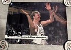Vgt Rare Larry Bird Og Converse Poster 1980s Boston Celtics 22 5 X 17    Laminated