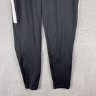 Nike Dri-fit Track Pants Mens Medium Black White Athletic Joggers Zip Pockets