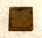 Antique Indiana Foundry Co  Cast Iron Furnace Door 8x8 No  300 Vintage - Rare 