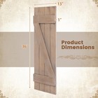 Window Shutter Set Of 2 W  Antiqued Surface Reclaimed Paulownia Wood Wall Decor