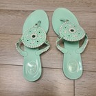 Jack Rogers Womens Seafoam Green Georgica Jelly Boho Sandals Shoes Flip Flops 10