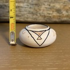 Vintage Isleta Pueblo Native American Miniature Pottery Bowl Painted Jlj Signed