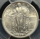 1917-d Standing Liberty Quarter Type 1     Pcgs Au58 Fh 
