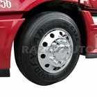 Truck Triple Chrome 22 5  Front Wheel Simulator Liner center Caps Cover 2pc