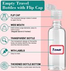 50pcs Empty 3 4 Oz Travel Bottles With Flip Cap For Liquids Lotion   Tsa Approve
