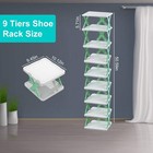 1pc 9tier Narrow Entryway Shoe Rack Plastic Vertical Shoe Organizer Space Saving