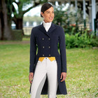 New Romfh Ladies English Silk Shell Dressage Shadbelly Show Coat 8l Black