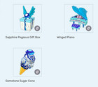Webkinz Sapphire Pegasus Hm680 Potm Blue White Horse Unicorn Virtual Code Msgd