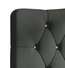 Castle Place Queen Crystal Diamond Button Tufted Velvet Upholstered Adjustable