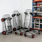 Aluminum Hand Truck 2 In 1 Folding Dolly Cart 350 Lbs Capacity Heavy Duty