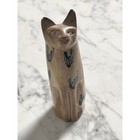 Vintage Stone Carved Cat Figurines   Artwork Sculptures   Made In Kenya