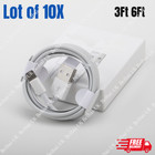 1 10pack Lot Usb Charger Cable Cord 3ft 6ft For Apple Iphone 14 13 12 11 Ipad Xs