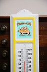 Vintage Farm Thermometer Butcher Shop Meat Sign Fresh Bacon Pig Hog Ham Sausage