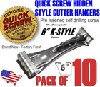6  Inch Aluminum Hidden Rain Gutter Bracket Hook Clip Style Hangers With Pre