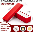 8 Pcs Coin Storage Box 2x2inch Flip Holders Collectors Coin Supplies Holders For