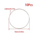 Pocoxll 10 Pcs Metal Floral Hoops  Wreath Macrame Hoop Rings  4 Inch  Silver
