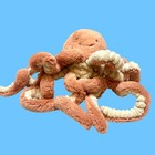 Jellycat London Odell Octopus Plush Large Stuffed Animal 18  Pink Peach Tentacle