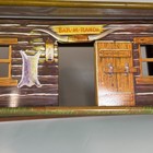 Vintage 1950 s Roy Rogers Marx Playset Bar M Ranch Tin Litho Cabin Toy