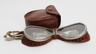 Ww2 British Pilot Aviator Goggles Case Military Vintage Driving Ww1
