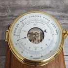 Vintage Schatz Royal Mariner Ship Bell Wall Clock   Barometer  read 