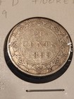1899 Newfoundland 20 Cents Hooked 9 Silver Coin