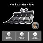 Rake Attachment For Mini Excavator 1 Ton To 1 5ton Digger 5 Tooth With Two Pins