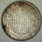 1943 Canada Silver 50 Cents Coin Au 50c Canadian Half Dollar Almost Uncirculated