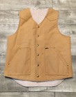 Vintage Lapco Fleece Lined Brown Duck Active Vest Jacket Size Large