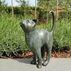 Cat Resin Bronze Lawn Porch Yard Home Garden Outdoor Sculpture Statue Decoration