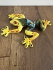 Yellow Talavera Frog Sculpture Mexican Pottery Folk Art Home Decor Wall Art 6 