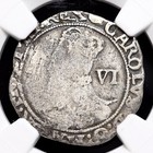 England  Charles I  1625-1642  Hammered Silver Sixpence  S-2814  Ngc Fine Detail