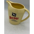 Vintage White Horse Blended Scotch Whisky Ceramic Pub Jug Water Pitcher Nyc