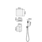 Rainfall 8  Shower Faucet Set Wall Mount 1-handle Brass Mixer Valve Tap Set