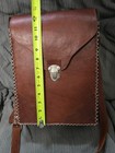 Vintage Brown Leather Travel Bar Wine Liquor Case Buckle  Beautiful Condition 