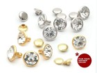 50pcs White Rhinestone Rivets 6mm Crystal Studs For Diy Clothing   Crafts