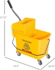 Compact Mop Bucket With Wringer On Wheels For Floor Cleaning 21 Quart