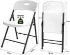 6 Pack  Outdoor Plastic Folding Chairs portable Capacity Heavy Duty Foldable