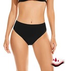 Period Swimwear Bikini Menstrual Leakproof Swim Bottoms X-small Coal Black