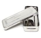 Stainless Steel Jewelry Box Bead Storage Craft Container Earrings Organizer 7x3