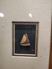 Ginny Hogan Deckle Series Matted Framed Print - Petroglyphs   Pottery Shard