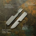 2 In 1 Camping Eating Utensils Set  Respectivem Portable Detachable Knife Spo   
