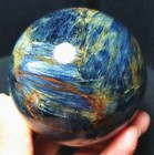 700g Natural Polishing Blue Kyanite Sphere Ball Agate Stone Healing Ab1361