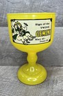 Vtg 70s Sign Of The Twins Astrology Gemini Zodiac Sign 8    Yellow Goblet